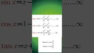 expansion sinx cosx tanx, six series, BSc first year math, jee short notes, sinx series, series note