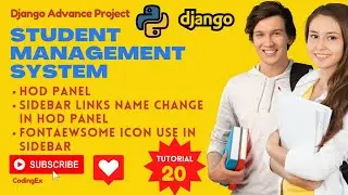 Sidebar Links Change | Student Management System Project In Python Django | django projects