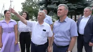 Президент проинспектировал строительство первомайского храма и ремонтные работы в ДК села Фрунзе