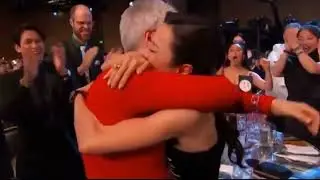 Jamie Lee Curtis Kisses Her Girlfriend Michelle Yeoh at Saga Awards
