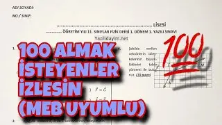 11.Sınıf Fizik 1.Dönem 1.Yazılı
