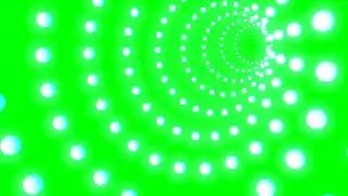 Tunnel of white dots green screen video.