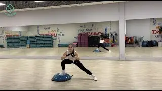 Боковой выпад с опорой на BOSU