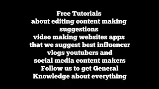 learn Free Video Editing, Photo Editing, music ad,virtual and Ai Technology and editing much more