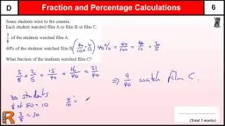 Fractions and Percentages of amounts GCSE Maths Foundation revision Exam paper practice & help