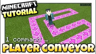 Minecraft - CONVEYOR BELT - Player+Items [ Redstone Tutorial ] MCPE / Xbox / Bedrock
