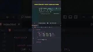 Present Array of an Object Data in Tabular Form JavaScript | JavaScript ARRAYS of OBJECTS |CodeMinds