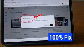 How to solve Verify that's it you problem | youtube studio verification problem