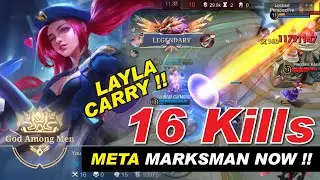 LAYLA Marksman META NOW 🥰 Perfect Ultimate Timing !! Best Build and Emblem Set MLBB 2024