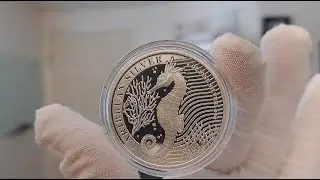 2023 Barbados Caribbean Seahorse 1oz Silver Coin