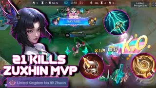 Zhuxin Savage 21 Kills | Zhuxin One Shot Build MLBB | Top UK Zhuxin | Zhuxin Mobile Legends 2025