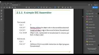 Object Program for Object Code(SIC) - - Part 1