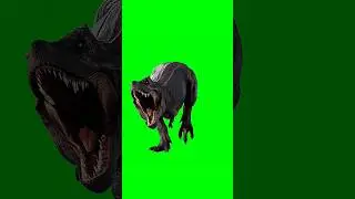 angry dinosaur green screen