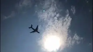 Самолёт АН-225 Мрия, летит на парад ко Дню Независимости