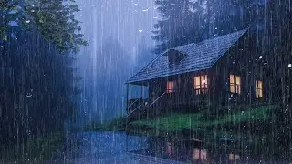 Gentle Night RAIN - Rain Sounds For Sleeping - Thunderstorm Sounds, Meditation, Relax, ASMR, Study