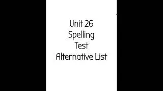Unit 26 Alternative Grade 2
