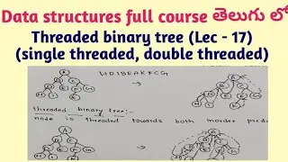 threaded binary tree | single threaded binary tree | double threaded binary tree