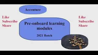 Accenture Pre-onboard learning Information || 2021Batch || 