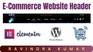 Ecommerce Website Header Designing in Wordpress Elementor | Design Header By Elementor  in Wordpress