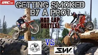 Getting Smoked by a PRO? The Tire Guy VS Pro Endurocross Racer Spenser Wilton! Hot Lap Battle!