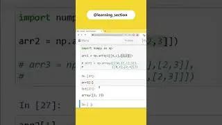 Indexing on 2-D array in Numpy | Python Numpy | Data science