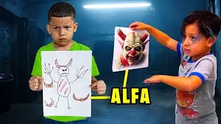 MI HERMANITO DIBUJO a *ALFA* de FEDE VIGEVANI *el señor de las garras de Piculincito*