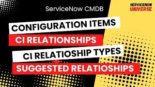 ServiceNow CMDB | Configuration Items | CI Relationships | Suggested Relationships | CI Rel Type