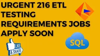 216 ETL Testing Job Opportunities Here Hurry Up and Apply for ETL Testing SQL Oracle Jobs