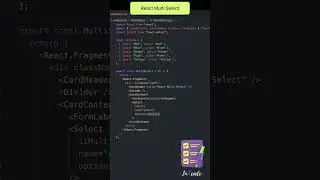 🚀 Multiple Select in React JS 