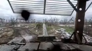 Штурм Марьинки. Наш танк Т 72Б3 выдержал прямое попадание в лоб