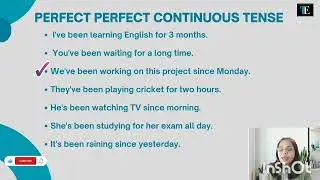 Present Perfect Continuous Tense: More examples || TalkEase Connect