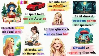 70% German Conjunctions in One Video: A2-B1 Grammar Simplified 🎥💡