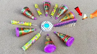 Sparrow Vs Anar Vs Diwali Chakri Vs Matchstick Chain Reaction Amaging Experiment 😱