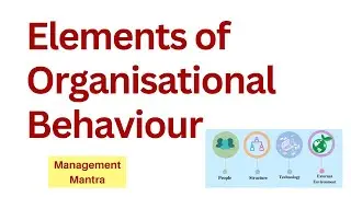 Elements of organisational behaviour, Elements of OB | Organizational Behaviour