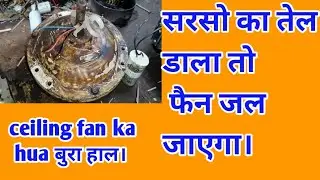 celling fan me dala Saro oil||फैन को देख कर दंग राह जायेगे आप||ceiling fan winding||md technical