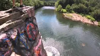 Cliff jumping at Peace Rock