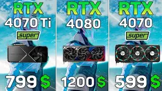 RTX 4070 Ti SUPER vs RTX 4080 vs RTX 4070 SUPER - 10 Games Test