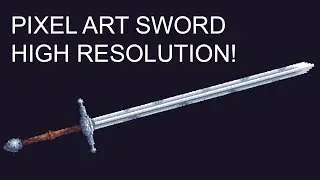 High Resolution Pixel Art Sword