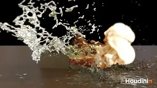 Water Explosion V003 (SideFX Houdini FLIP & Pyro RBD Collisions)