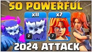 11 x YETI + 7 x VALKYRIE = SO POWERFUL!! TH12 Attack 2024 Strategy COC