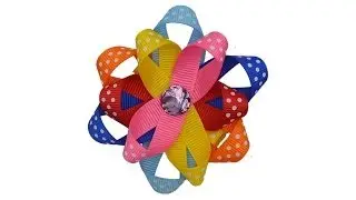 How To Make A Looped Ribbon Flower Hair Bow Clip