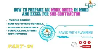 Part-1 Work Order for Contractor/PRW l Work order format for Construction work