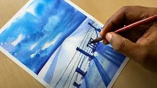 Easy watercolor painting for winter and snow I painting for beginners #painting #drawing