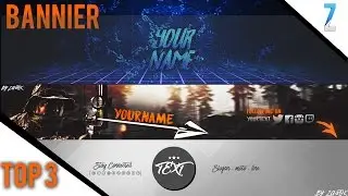 TOP 3  BANNER TEMPLATE | PRO AND GAMING  | Photoshop CC & CS6 by Zarok
