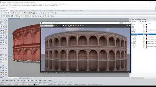 Roman Colosseum style architecture model time lapse Rhino 3D