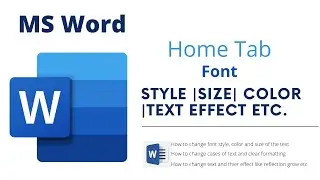 MS word font option |  how to change font, font size, color and styles