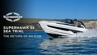 Witness the performance of the brand-new Superhawk 55 during her sea trial in Poole, Dorset