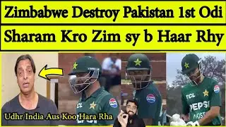 Pak Media on Zimbabwe Beat Pakistan 1st Odi | Wasim Akram on Virat Kohli 100 | Pak vs Zim
