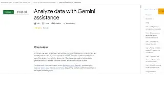 Qwiklabs | Analyze data with Gemini assistance