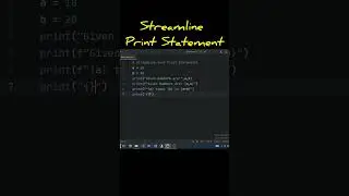 Streamlined Print Statements #python #pythonprogramming #pythontutorial